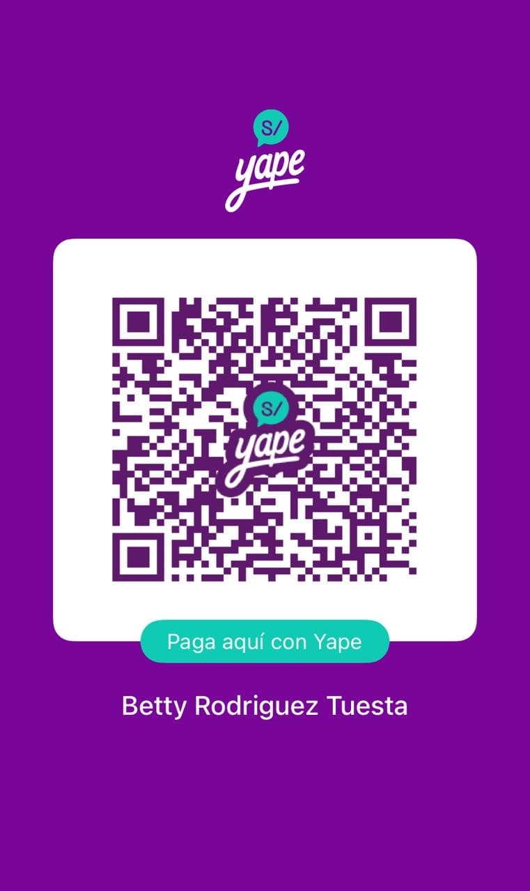 Código QR de Yape a nombre de Betty Rodríguez Tuesta